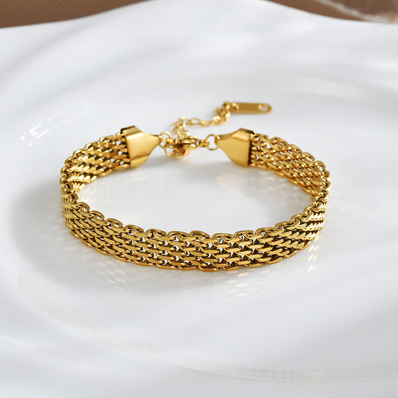 Mesh Chain Bracelet (Stainless Steel)