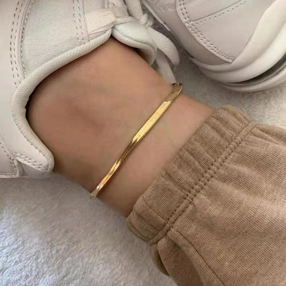 Snake Chain Anklet in Stainless Steel