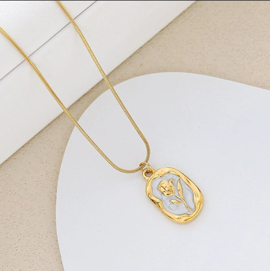 Rose Pendent (Stainless Steel)