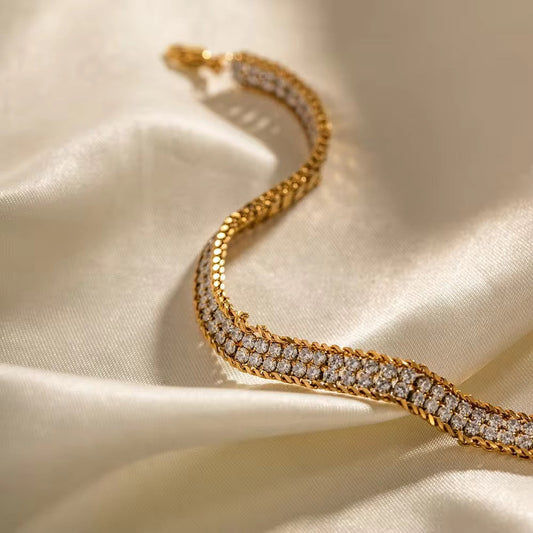 Double Stone Zarcoon Bracelet (Stainless Steel)