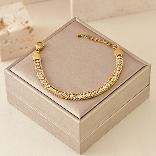 Single Stone Zarcoon Bracelet (Stainless Steel)