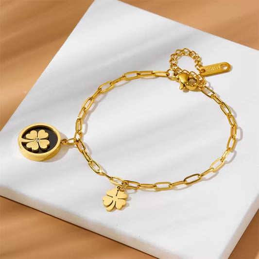 Four Leaf Bracelet (Stainless Steel)