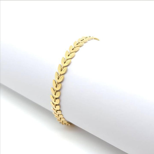 Gold Leaf Bracelet (Stainless Steel)
