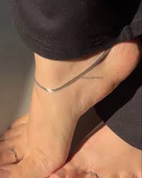 Snake Chain Anklet in Stainless Steel